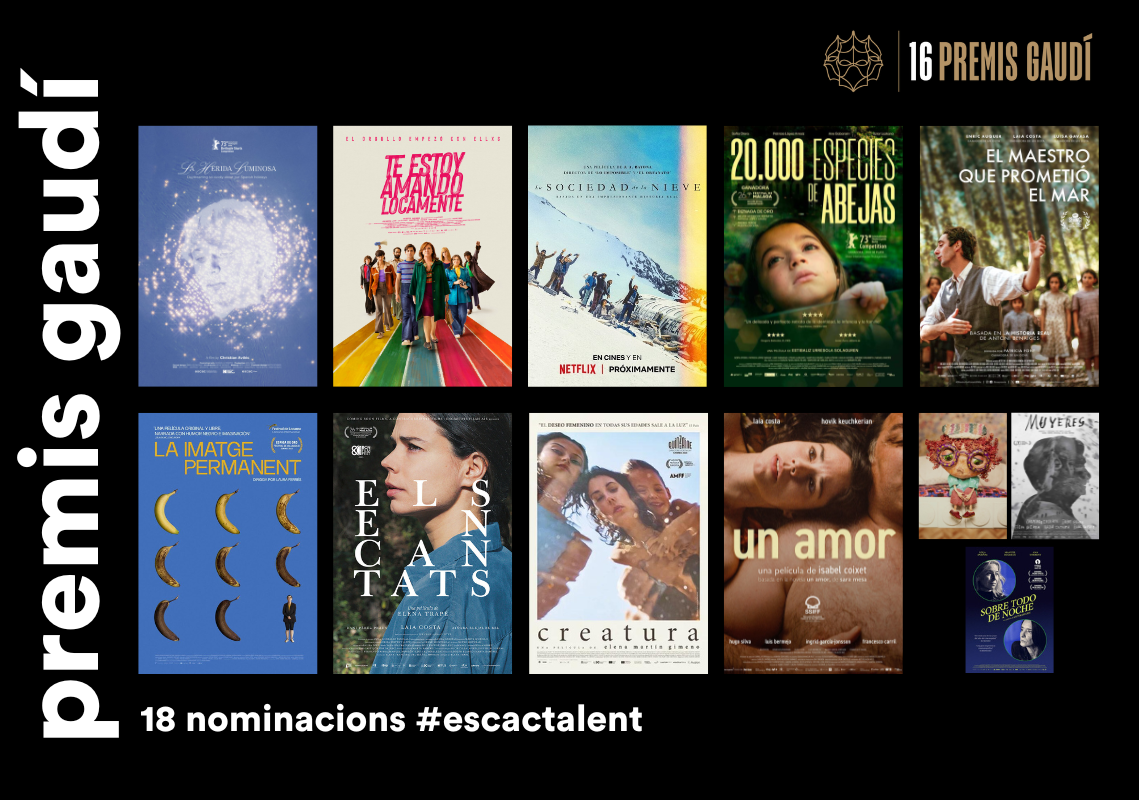 Una nueva edición de los Premis Gaudí llena de ESCAC Talent
