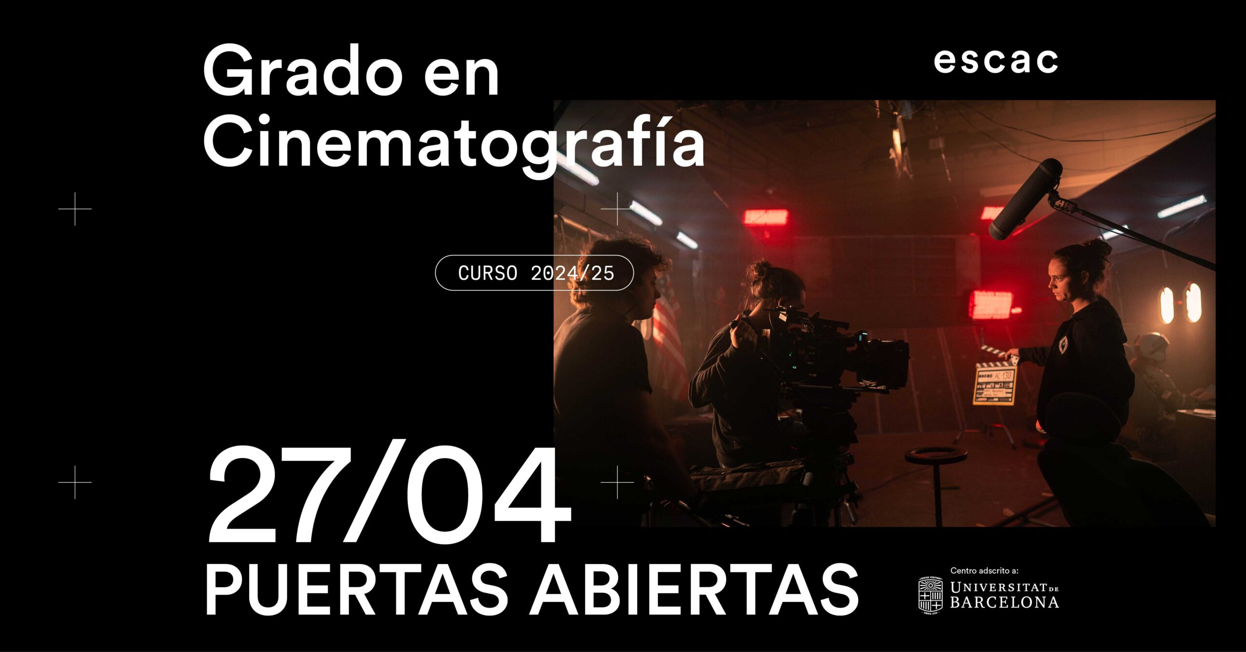 Third Open Day of the Degree in Cinematography